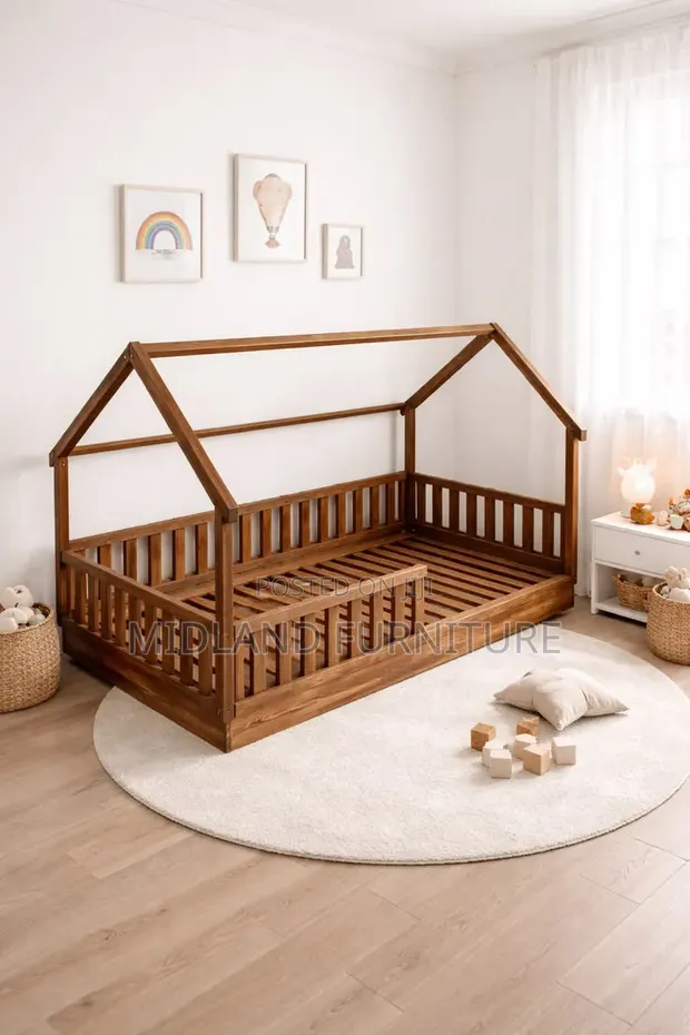 Montessori Toddler Bed with Safety Barrier - Brand New - 1