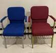 Fabric Conference Chair with Padded Arms - Blue - 2