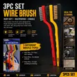 3-Piece Mini Wire Brush Cleaning Tool Kit - 2