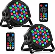 36W RGB LED Mini Flat PAR Stage Light with Remote - 2