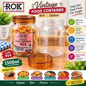 Rok Vintage Plastic Food Container - 1500ml