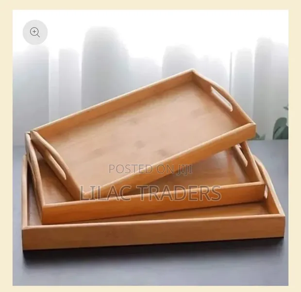 Multifunctional 3pc Bamboo Trays - 1