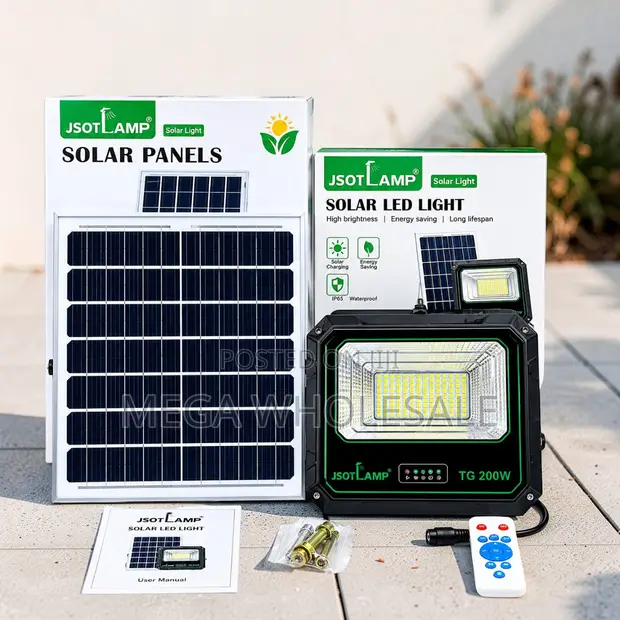 200W LED Solar Flood Light Outdoor Security Lamp - 1