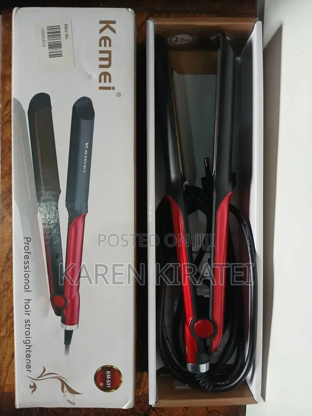 2-in-1 Kisosi cha Nywele cha Kitaalamu na Kukunja - Chekundu - 1