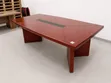 Premium Modern Mahogany Oval Boardroom Table - 1