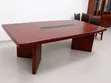 Premium Modern Mahogany Oval Boardroom Table - 2