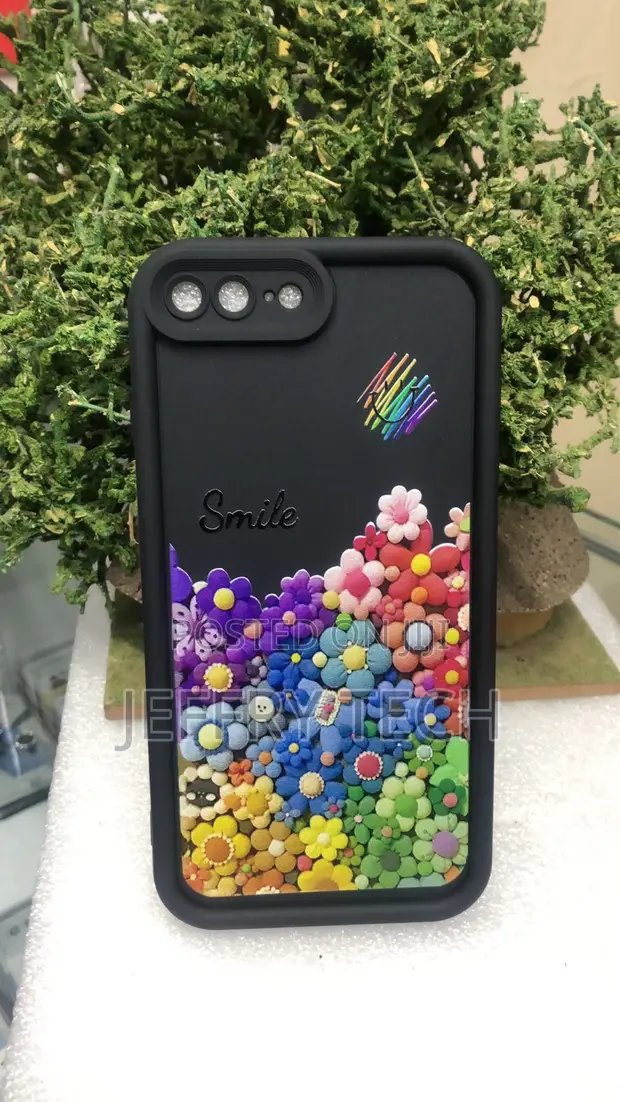 Cute 3D Colorful Flower Phone Case for iPhone X - 1