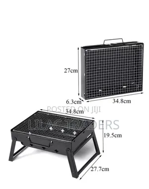 Compact Folding Charcoal BBQ Grill for Camping & Picnics