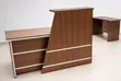 Modern Brown Customer Service Reception Desk - 1