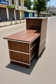 Modern Brown Customer Service Reception Desk - 2