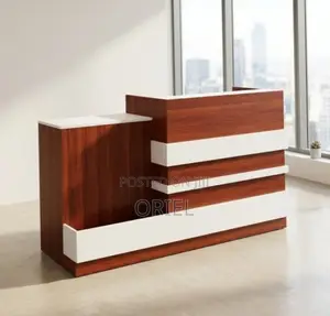 Office Reception Counter Desk - Black