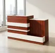 Office Reception Counter Desk - Black - 2