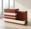 Office Reception Counter Desk - Black - 5