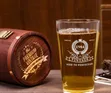 Vintage Beer Glass & Barrel Gift Set - 3