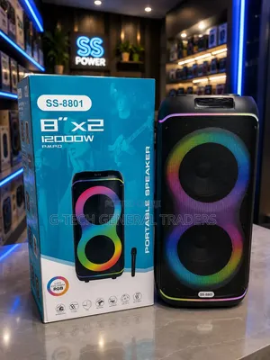 Party Rocker Rechargeable 1200W SS-8801 Speaker with Microphone
