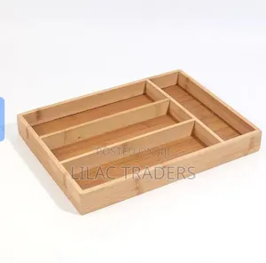 Bamboo Kitchen Drawer Cutlery Organizer