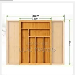 Expandable Bamboo Cutlery Drawer Organizer