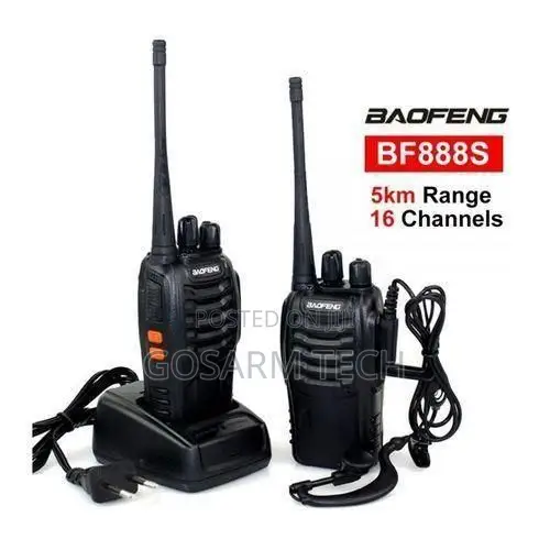 Baofeng BF-888S Walkie Talkie 2-Piece Set with Earphones - 1