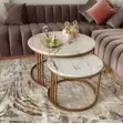 Luxury Round Coffee Table - Black Glossy Finish - 2