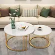 Luxury Round Coffee Table - Black Glossy Finish - 5