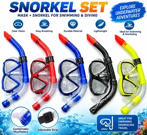 Snorkeling Goggles with Breathing Tube - Swimming & Diving Mask