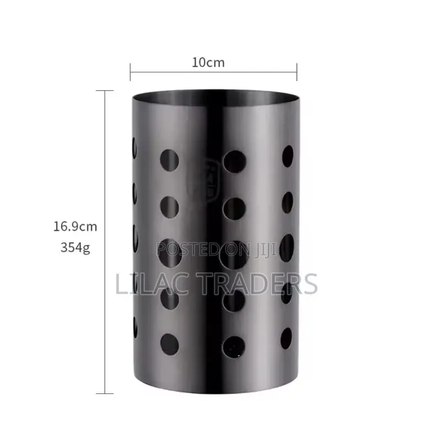 Multifunctional Stainless Steel Cutlery Holder - Black - 1