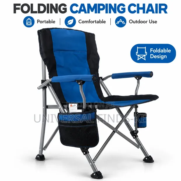 Heavy Duty Foldable Camping Chair with Cup Holder - 1