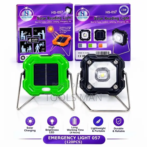 Hystar HS-057 Rechargeable COB Solar Reading Light - 1