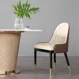 High Quality Dining Chair - Brown Leather - 3