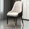 High Quality Dining Chair - Brown Leather - 5
