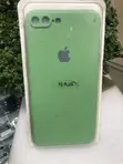 Light Green Liquid Silicone Case for Apple iPhone 7 Plus - 1