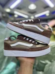Brown Vans Hylane Leather Sneakers - 1