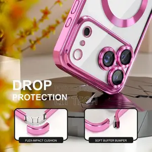 Plated Clear MagSafe Case with Lens Protector for iPhone 17 Pro Max