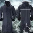 Heavy Quality Adult Raincoat with Hood and Reflective Stripe - 2