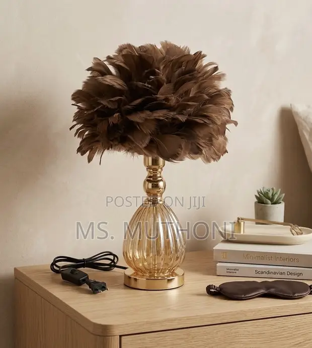 Modern Chic Brown Table Lamp - 1