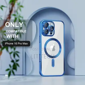 iPhone 16 Pro Max MagSafe Case with Camera Lens Protector - Blue