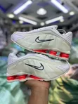 Nike Shox R4 "White Phantom" Leather Sneakers - 1