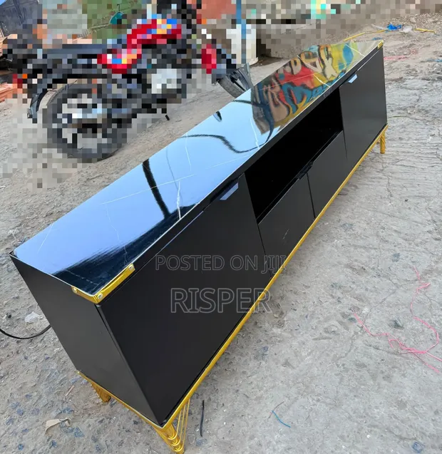 Ideal TV Stand with Marble Top - Brand New - 1