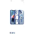 iPhone 14 Plus Electroplated Clear MagSafe Case - Blue - 1