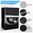 Front Load Washing Machine Cover Organizer (Silver/Black) - 2