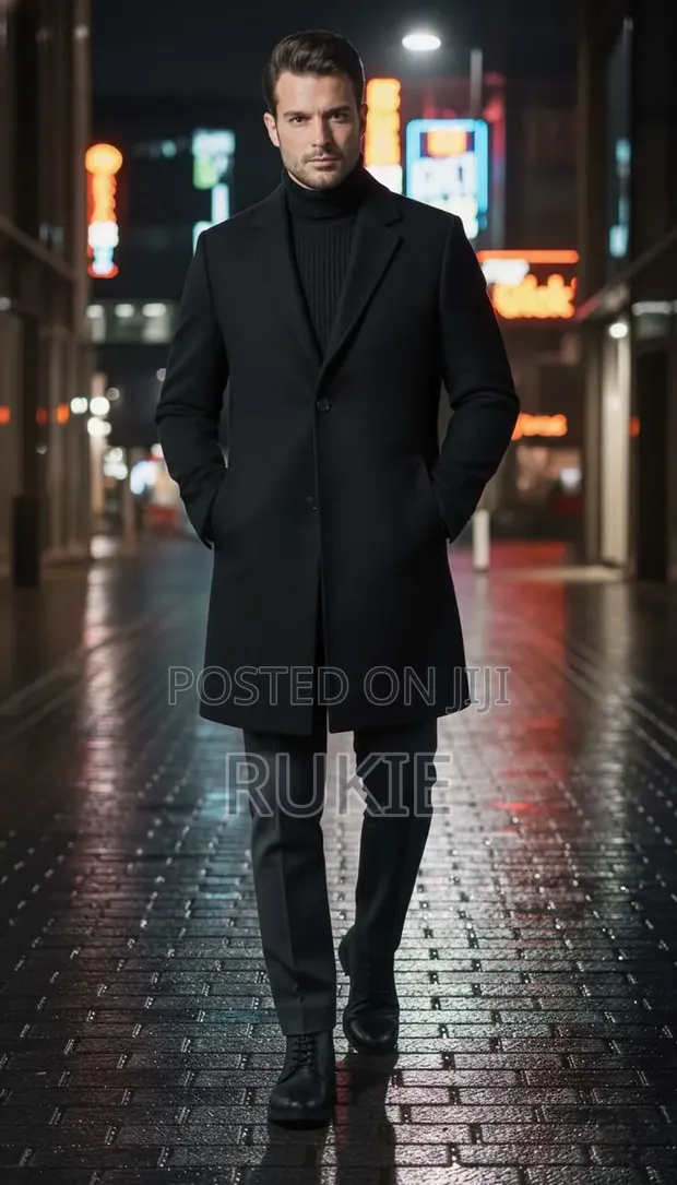 Men's Long Trench Coats - 1