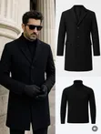 Men's Long Trench Coats - 2