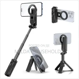 Foldable Rotating Magnetic Ring Phone Tripod Stand