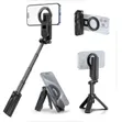 Foldable Rotating Magnetic Ring Phone Tripod Stand - 2
