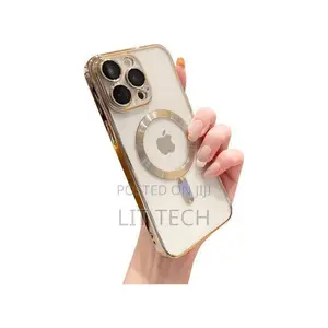 Gold Plated Clear Magsafe Compatible Case for iPhone 11 Pro Max