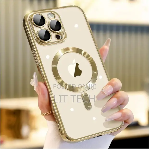 iPhone 13 Pro Magsafe Case - Gold Electroplated Clear - 1