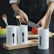 3pc Cutlery Organizer with Oak Base - 1