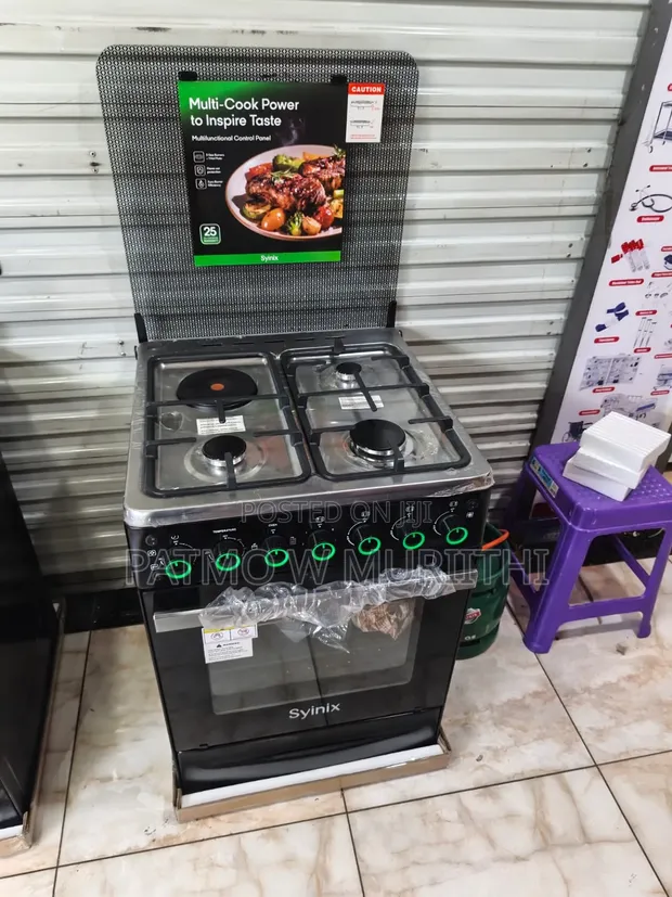 Brand New Syinix Standing Cooker 50x50 3+1 With Oven - 1