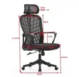 Ergonomic Mesh Office Chair with Headrest - Black - 1