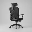 Ergonomic Mesh Office Chair with Headrest - Black - 3